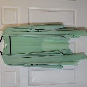 Joan Rivers Jersey Knit Chiffon Draped Cardigan